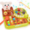 Aragallant Jouet Montessori pour Enfant, 4 en 1 Jouet Éducatif avec Musique, Activités comme Jeu de Marteau, Jeux de Pêche, Récolte de Carottes, Cadeau pour Fille Garcon