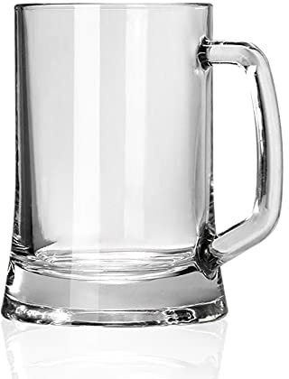 QWFVHJ Bicchiere da pinta personalizzato, set regalo in vetro da birra, tazza da birra Boccali da birra Bicchiere da birra Bicchieri da birra classici con manico Steins Boccali Lager resistente(L)