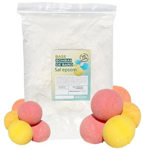 Base bombas de baño de sal epsom / 5000 gr