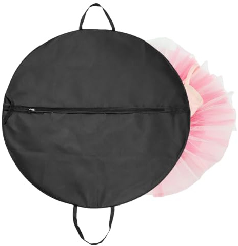 AHANDMAKER Borsa per vestiti per tutù, 1 m, pieghevole, per costume da danza, colore nero, per pancake, balletto, gonne, viaggi, concorsi, ballerine
