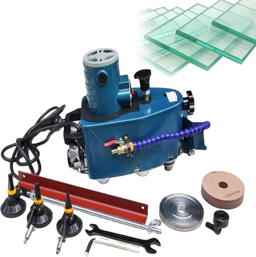 KXEcoLife Pulidora/Recortadora de Bordes de Vidrio eléctrica portátil de Mano, pequeña, de 800 W, 8000 RPM, para Biselado y Pulido.