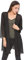 likemary durchsichtige Kimono-Jacke für Frauen - Eleganter Cardigan - Überwurf - vorne offen - luftig & leicht - ideal über dem Kleid - Schwarz M/L