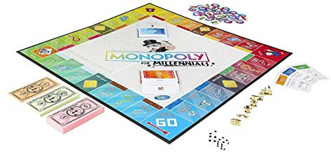 Monopoly for Millenials Board Game - for Children Ages 8+ -