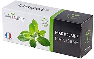Lingot® Marjolaine Bio - Compatible Potager d'Intérieur Véritable® et Exky® - Recharge prête à l'emploi - Substrat avec Graines Intégrées…