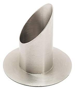 NKlaus Ljusstake 8 cm hög ljusstake mässingskrona förnicklad ljusstake för nattvardsljus Ø 4 cm dopljus stavljus 2831