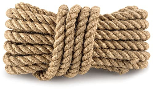 Juteschnur Kordel Schnur - Kordelband garn Paketschnur Hanfseil Rope Bindfaden Jutegarn Gartenschnur Stärke 16 mm 20 Meter