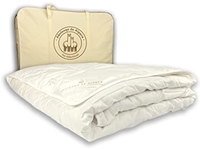 Abolengo de Alpaca Bio Alpaka Bettdecke, Sommerdecke, Füllung 100% Baby Alpaka 485g, (135x200cm) naturbelassen und biologisch