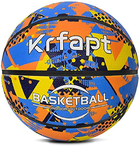Krfapt Kinder Mini Basketball Größe #5 ideal auf die Jugend Kinderhände für Ausbildung weicher Basketball mit griffiger Oberfläche (Orange, 5)