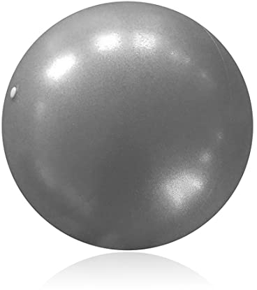 IUDWCG - 1 Pcs Übungsball kleiner Pilatesball Yogaball 25cm weicher rutschfester Gymnastikball mit Pumpball Fitnessball kleiner Yoga Home Office (grau)