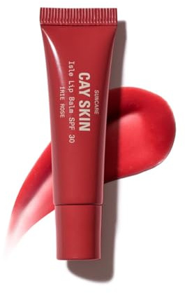 Cay Skin Isle Lip Balm SPF 30 – High Shine, Hydrating + Sheer Lip Gloss in Vanilla Brown Sugar Flavor – Formulated with Natural Ingredients for All Skin Tones – Irie Rose, 0.35 oz