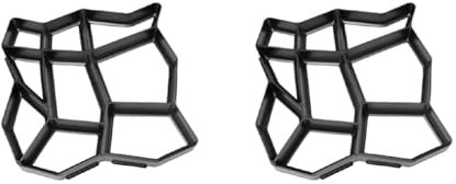 Jiqoe Stampo per pavimentazione in pietra Calcestruzzo Passerella Pavimentazione Pavimentazione 9 Griglie Giardino Argilla Mold