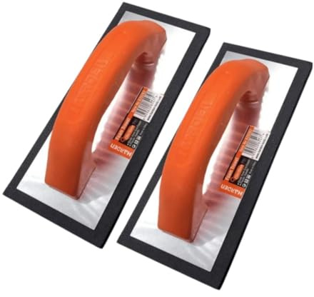 Trowel Grout Float Set 2 Pack, 9 x 4 Inch Rubber Foam Trowel, Masonry Tools for Tile Grout and Adhesive, Drywall and Flooring Application