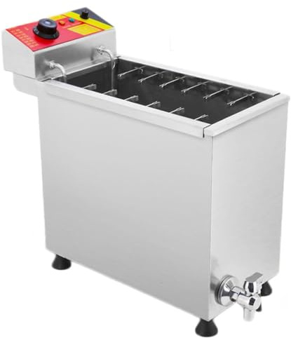 HPTHLY Friggitrice per Hot Dog Commerciale, Macchina per Hot Dog al Formaggio da 25 Litri, Friggitrice per Hot Dog al Formaggio con Temperatura Regolabile, Adatta per