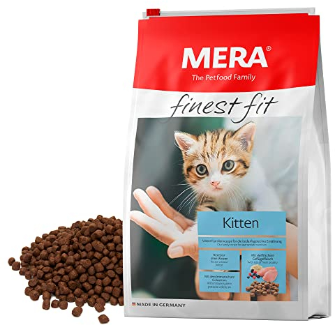 mera Finest fit Kitten, Junior Katzenfutter trocken für Babykatzen bis 1 Jahr, Trockenfutter aus frischem Geflügel und Reis, gesundes Futter für Junge Katzen, ohne Zucker (4 kg)
