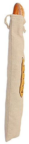 Rianpesn Bolsa de Pan Lino, Almacenamiento con Cierre de Cuerda, Reutilizable, Amigable con el Medio Ambiente, para Pan Casero, Baguette y Masa Madre