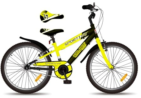 Kubbinga Bicicleta Deportiva Amarilla de 20 Pulgadas, de Bola, Pulgadas Unisex para niño