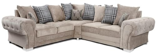 Verona Mink Scatter Back Sofa Large Corner