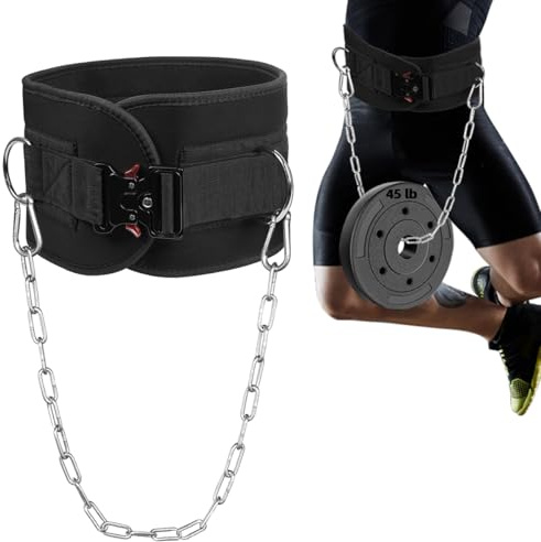 Dip Belt for Weight Lifting & Pull ups - Weighted Belt with 36 Robust Steel Chain, 350lbs Capacity, Workout Belt for Powerlifting, Squats & Dips