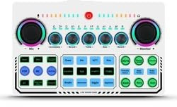 KONGMM Mezclador de Audio Tarjeta de Sonido Profesional X50, Interfaz de grabación de Estudio de Audio, mezcladores, Tarjeta de música con Sonido