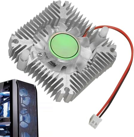 Ventola PCI, ventola di raffreddamento per scheda grafica in alluminio con distanza foro chip 55 mm, dissipatore di calore compatto per editing video, ufficio, ufficio e computer domestico
