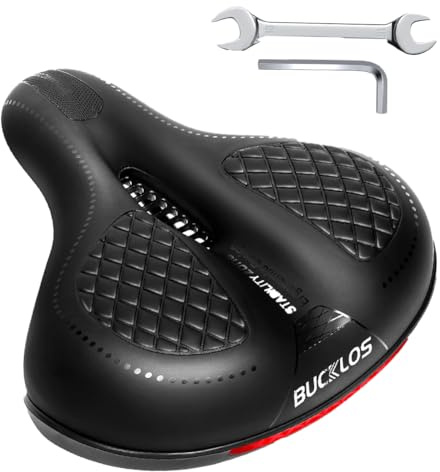 AEYINO Fahrradsattel, Gel-Fahrradsattel, Breit, Komfortabel, Atmungsaktiv und Weich, Wasserdichter, Stoßdämpfender Ergonomischer Memory-Schaum Fahrrad Sattel