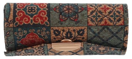 IWOWHERO Étui à Rouge à Lèvres Portable en Liège Vintage Anti-Rayures avec Miroir Intégré, Mini Porte-Rouge à Lèvres pour Femmes, Trousse Cosmétique Compacte et Pratique pour Voyage