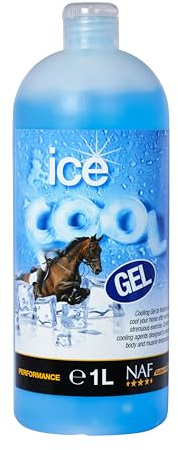 NAF Ice Cool Gel 1L – Fast-Acting Cooling Gel for Horses – Soothes Legs, Muscles & Tendons After Exercise – Ideal for Post-Work Recovery & Swelling