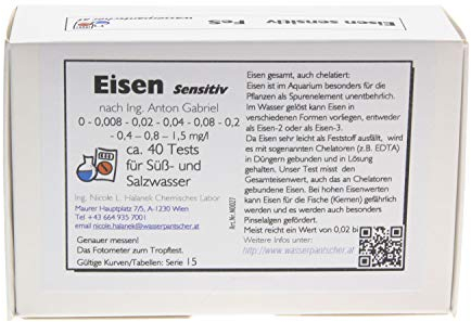 Wasserpantscher photometergenaue Wassertests für Eisen sensitiv