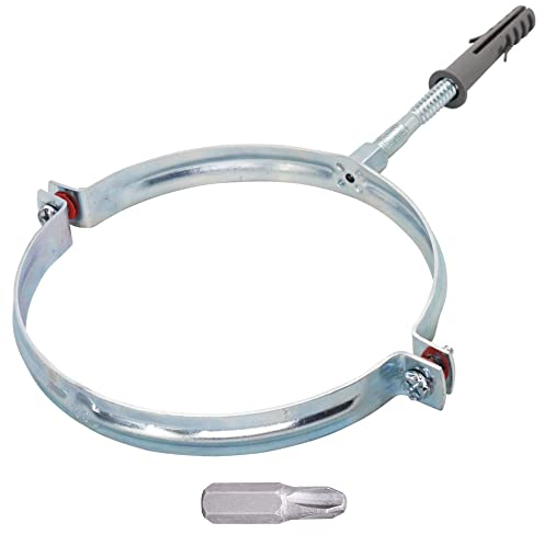 SKIR'CO (1 pièce) Support de tuyau pour tuyaux de 150 mm, support de tuyau pour montage mural et plafond, collier de serrage