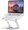 Lucrave Laptop Stand for Desk, 360 Rotating Adjustable Computer Stand, Aluminum Foldable Laptop Riser Holder Compatible with MacBook Air Pro, Dell XPS, HP Notebook (10-17.3'') -Silver