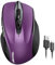 TECKNET Rechargeable wireless mouse, Wireless Computer Mouse, Adjustable 4800DPI Mouse, Silent Ergonomic Wireless Mouse for Laptop PC Computer, Windows Mac OS,6 Buttons (Purple)