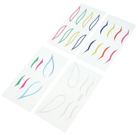 VICASKY 4sets Adesivi Decorativi Per Eyeliner Per Spettacoli Teatrali Adesivo Per Eyeliner Facile Applicare Sbavature