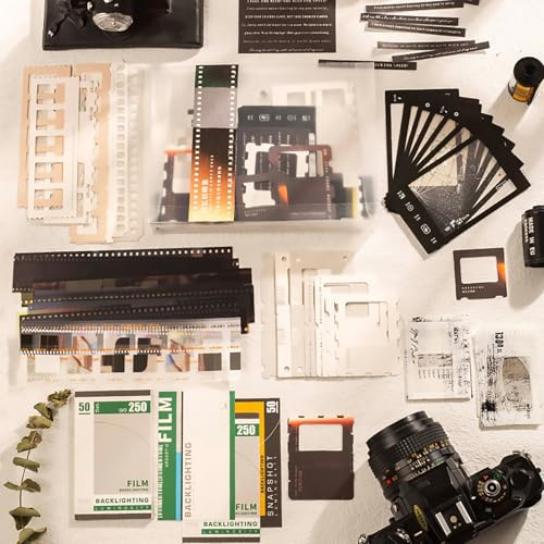 ANBOO Vintage Scrapbooking Kit Journaling Supplies Retro Film Scrapbook Set Klassisk Scrapbooking Supplies Papper för DIY skräpjournal, nostalgiskt estetiskt dekorativt kort för foton och