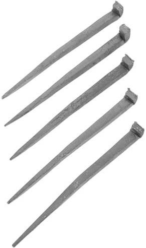 KONTONTY 5 Pezzi Chiodi in Ferro Battuto per Falegnameria 5 Pezzi, Piccoli Chiodi Corti per Legno Testa Curva 10 CM, Resistenti alle Intemperie per Modellismo Navale, Progetti Fai da Te e