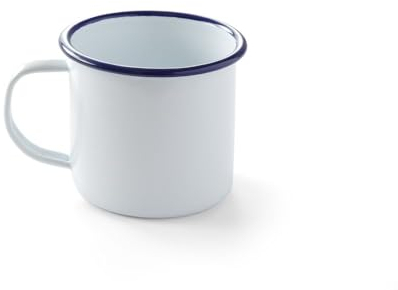 HENDI Becher, mit einem schönen blauen Rand, Abriebfest, 0,36L, ø90x(H)80mm