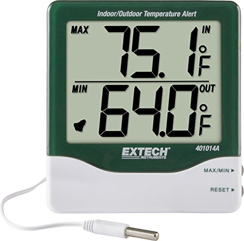 Extech 401014A Big Digit in/Outdoor Thermometer with Alarm