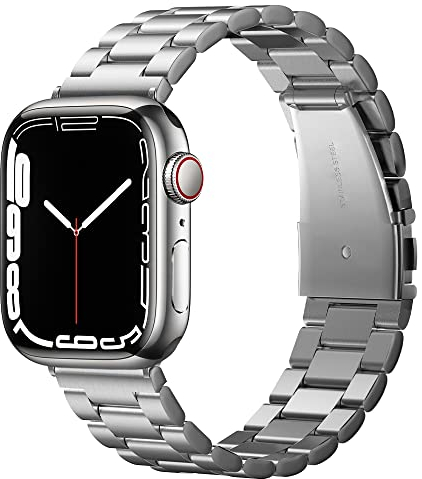 Spigen Modern Fit Armband Entwickelt für Apple Watch Ultra 2/1 49mm, Serie 10 46mm und Serie 9/8/7/6/5/4/SE 45mm,44mm - Silber