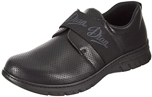 DIAN Siena Negro picado Talla 38, Zapatilla Antibacteriana de Trabajo para sanidad y hostelería Unisex certificada CE EN ISO 20347 Marca