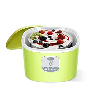 HMTE Yogurt Maker Electric Automatic Yogurt Maker Machine Yoghurt DIY Tool Multifunction Stainless Steel Yogurt Machine 1L Ice Cream Maker (Color : B) (B)