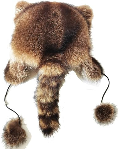 Adynice Chapeau Chaud en Fourrure Chapeau de Receveur Cache-Oreilles Chapeau d'hiver en Fourrure Russe Chapeau de Pilote Unisexe
