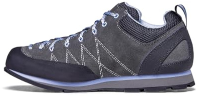 SCARPA Women's Crux Lightweight Suede Leather Approach Shoes for Hiking & Walking - Shark/Lavender - 7.5