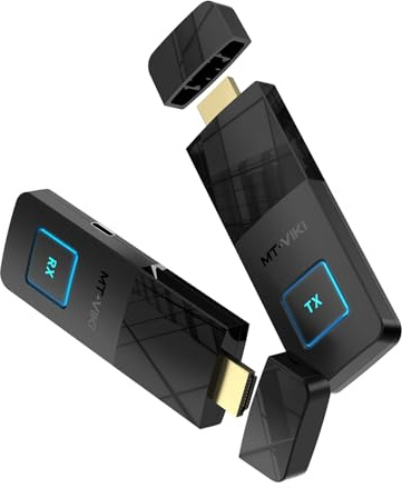 MT-VIKI HDMI Trådlös Sändare och Mottagare 2,4/5 GHz Adapter för Video från Bärbar Dator, PC Till Bildskärm Projektor HDTV Plug&Play 30M 1080P@60z Indikatorlampa