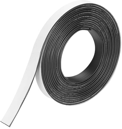 QUARKZMAN Bande Magnétique 9,8 Pieds x 3/8 de Largeur x 1/16 D'Épaisseur Étiquettes Autocollantes en Ruban Magnétique pour Tableaux Blancs, Réfrigérateurs et Loisirs Créatifs Diy