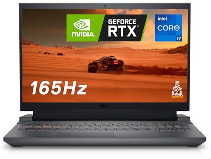 Dell G15 5530 Gaming Laptop 15.6 Inch FHD 165Hz Display, Intel Processors i7-13650HX, NVIDIA RTX 4060 8GB, 16GB DDR5, 1TB SSD, Windows 11 Home, German QWERTZ Backlit Keyboard Black