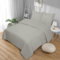 Softex Royal Bettwäsche Set 200x220 cm – 2-teilig (1 Bettbezug + 1 Kissenbezug 80x80 cm) – 100% Baumwolle – hautfreundlich & 60° waschbar – YKK Reißverschluss – Oeko-TEX Zertifiziert Hellgrau