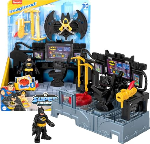 Imaginext Fisher-Price DC Super Friends Batman-Spielset mit Lichtern für Vorschulkinder ab 3 Jahren