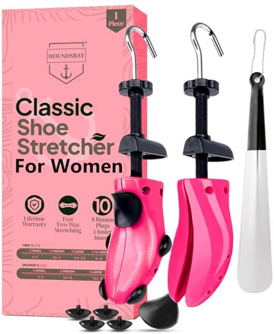 HOUNDSBAY Shoe Stretcher Women (5.5-9) Adjustable Shoes Widener, Expander & Leather Shoes Stretcher - Shoes Trees for Women - Shoes Care Kit