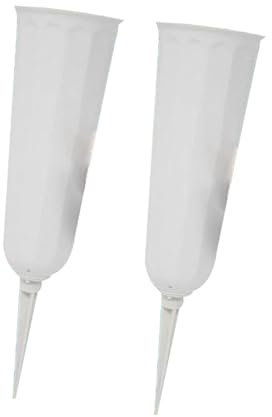 Juego de 2 jarrones con base de plástico y espuma interior, soporte de fijación perfecto para exteriores y monumentos funerarios