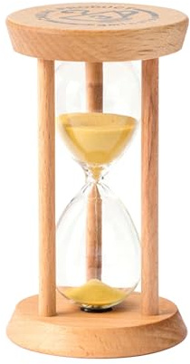 Mini-Sanduhr in legno, Timer creativo in vetro, attività di 3 minuti per la pulizia dei denti con limite di tempo, strumento per casa e ristorante, adatto per cucinare, lavarsi i denti, imparare