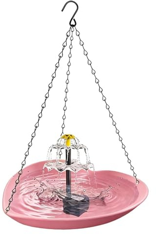 Bebederos para Aves de Exterior,Bebedero solar con forma de corazón para mascotas - Fuente Solar para Bañero de Pájaros | Para Gorrión, Periquito, Inseparable, Pinzón, Jardín, Estanques,